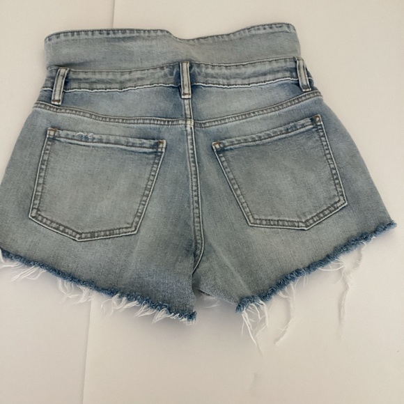 Pistola Cher Fold-Over Jean Shorts Size 26 Denim Cut Off Light Wash Distressed - Picture 13 of 14